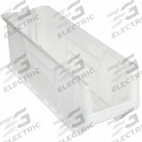 QUANTUM STORAGE SYSTEMS Bin: 23 7/8 in Overall Lg, 8 1/4 in x 9 in, Clear, Stacking Capable (MPN QUS951CL). Key specifications — Mobility: Mobile; Material: Plastic; Brand: QUANTUM STORAGE SYSTEMS; Stackable: Stacking Capable.