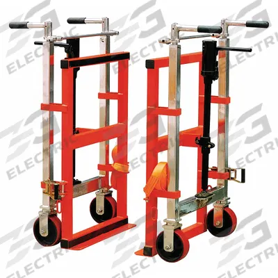 Dayton Machinery and Equipment Mover: 4,000 lb, 26 1/2 in L x 15 in W x 42 in H Overall - Hydraulic-Lift Machinery & Equipment Movers with Full-Length Nose Plate