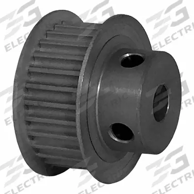 Dayton Timing Pulley: Modified Curvilinear, Fixed, For GT Timing Belt Section - GT Section Fixed-Bore Timing Pulleys with Hub