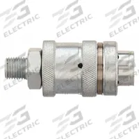 SPEEDAIRE Quick Connect Hose Coupling: 3/8 in Body Size, 3/8 in Hose Fitting Size, Safety Vent, MNPT (MPN 30E527). Key specifications — Brand: SPEEDAIRE; Coupling Locking Type: Safety Vent; Hose Fitting Gender: Male.