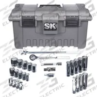 SK PROFESSIONAL TOOLS Socket Wrench Set: 1/2 in Drive, 28 Piece, 6-Point, SAE, 3/8 in to 1 1/4 in (MPN 4128-6). Key specifications — attr1224269: 1/2 in; attr1204638: Drive Tools Included; attr1204650: 3/8 in to 1-1/4 in; attr1204658: 10.3 in Fixed, Round Head Ratchet; attr1204673: Socket Bits Not Included; attr1204681: Wrenches Not Included; attr1204688: SK PROFESSIONAL TOOLS; attr1224230: Friction.