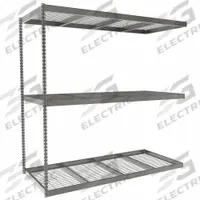 TENNSCO Boltless Shelving: Add-On, Heavy-Duty, 84 in x 36 in, 84 in Overall Ht, 3 Shelves, Steel (MPN ZLC7-8436A-3W). Key specifications — Finish: Powder Coated; Maximum Post Load Capacity: 13,000 lb with Beam Evenly Spaced at 24 in; Decking Material: Steel; Color: Gray; Beam Profile: Channel; Brand: TENNSCO; Side Panel: Closed (Starter); Open (Add-On).