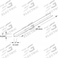 Retaining Lip: 36 in Overall Lg, 36 in Overall Wd, 2 in Overall Ht, Steel, Pearl White, 16 Gauge (MPN GRPSLA36). Key specifications — Material: Steel; Brand: INSTOCK.