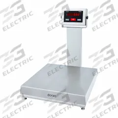 DORAN Industrial Bench Scale: 24 in x 18 in, IP69K, Column-Mounted, 250 lb Wt Capacity - Imperial (MPN 7250XL/1824-C20). Key specifications — Connection Ports: RS-232; Readability: 20 g/0.05 lb/1 oz; Brand: DORAN; Weighing Surface Material: 304 Stainless Steel.