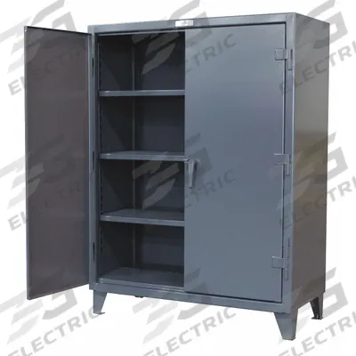 STRONG HOLD Storage Cabinet: 48 in x 24 in x 78 in, Swing Handle & Padlock Hasp - Industrial Shelf Cabinets