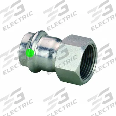 VIEGA PROPRESS Crimp Adapter Fitting: 1/2 in CTS x 1/2 in Pipe Size, Straight - Potable Water Stainless Steel Press Tube Fittings