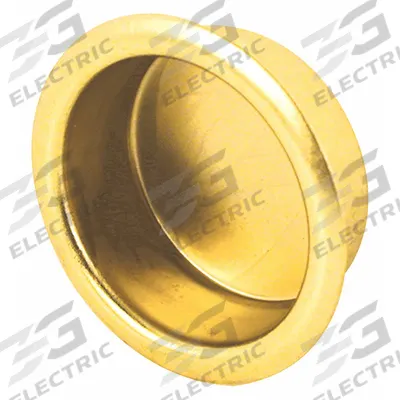 PRIME-LINE Tray Pull: Snap-In, Brass, Gold, Tray - Round Recessed Handles & Pulls
