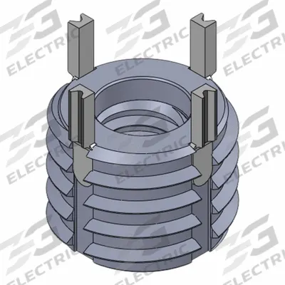 APPROVED VENDOR Key Locking Insert: Extra Heavy Wall, 4 Keys, 7/8"-14 Int Thrd Sz, 1 3/8"-12 Ext Thrd Sz - Mil. Spec. Key-Locking Inserts