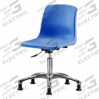 BLUE RIDGE ERGONOMICS Shell Chair: Blue, Plastic Material, 17 in Back Ht, 16 in Seat Wd, Stationary (MPN SDHCH-CR-RG-BLU). Key specifications — attr982877: Chrome; attr982865: Blue; attr982870: BLUE RIDGE ERGONOMICS; attr982901: Blue.