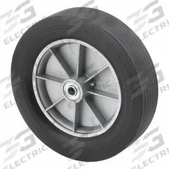 MARASTAR Solid Wheel: 12 in Wheel Dia., 3 in Wheel Wd, Rubber, 600 lb Load Capacity, 3 1/4 in Hub Lg (MPN 40N438). Key specifications — Brand: MARASTAR; Tire Sidewall Number: 12x3.