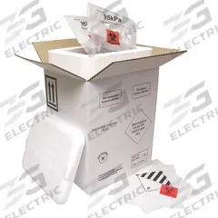 BERLIN Hazardous Material Shipping Kit: 11 in x 9 in x 13 3/4 in, ( 2 ) : Bag, 175#, White, 4 PK (MPN HMS-6824M). Key specifications — Brand: BERLIN; Color: White; Standards: IATA PI 650.