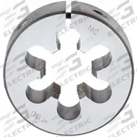 OSG Round Threading Die: 1 3/8"-12 UNF, 3 in OD, Solid, High Speed Steel (MPN 2715800)