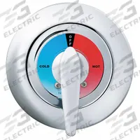 BRADLEY Thermostatic Mixing Valve: Compatible Product Type Not Specified, Circle Trim Plate, Brass (MPN S59-2005). Key specifications — Compatible Product Type: Not Specified; Brand: BRADLEY; Trim Plate Material: Brass; Product Type: Tub and Shower Valve; Trim Plate Shape: Circle; Handle Material: Brass; Trim Finish/Color: Chrome.