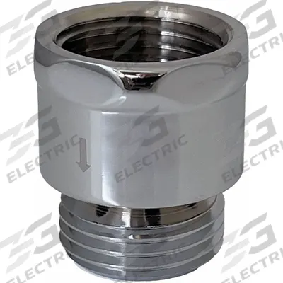 CHICAGO FAUCETS Atmospheric Vent: Brass, Chrome Finish, 1/2 in Connection Size - Inline Vacuum Breakers for Handheld Showerheads