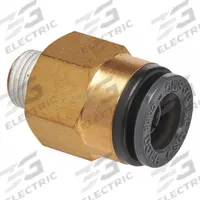 SUR&R Male Connector: NPT, Brass, 2 PK (MPN ABM320). Key specifications — Type: NPT; Material: Brass; Brand: SUR&R; Accessory Type: Straight Connector; Fitting Gender: Male.