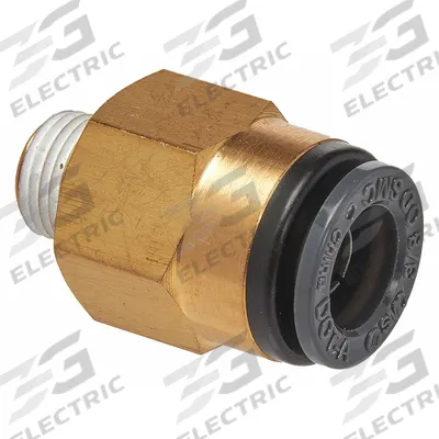 SUR&R Male Connector: NPT, Brass - Air Brake Composite Hose Push-In Fittings