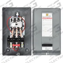 SQUARE D Definite Purpose Magnetic Motor Starter: Non-Reversing, 3 Poles, 20 A, 480V AC Coil (MPN 8911DPSG13V06). Key specifications — Brand: SQUARE D; Thermal Units Required: 3 Thermal Units Required (Not Included).
