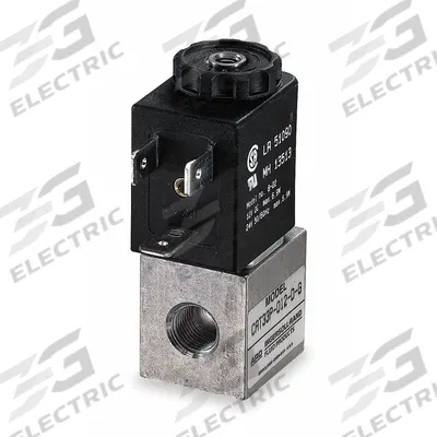 ARO Solenoid Air Control Valve: CAT Series, Three-Way / Two-Position, 12V DC - ARO CAT Series Solenoid-Operated Inline Air Control Valves
