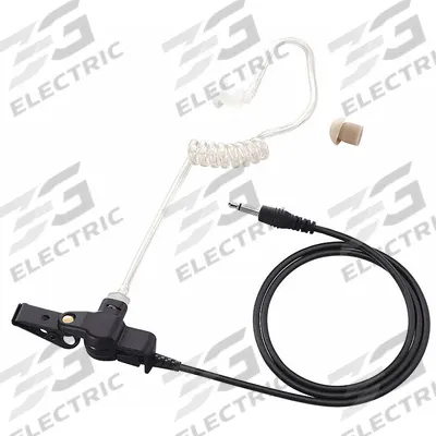ICOM Listen-Only Earpiece: Fits Icom, Ear Hook, Black - Listen-Only Earpieces