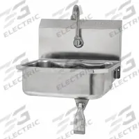 SANI-LAV Hands-Free Sink: 1 Stations, 5 in Bowl Dp, 14 in Bowl Lg, 11 in Bowl Wd, Faucet Included (MPN 605L-0.5). Key specifications — Includes Side Splash: Side Splash Not Included; Series: Stainless Steel Hand Wash Sink; Brand: SANI-LAV.