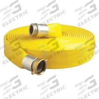 Water Discharge Hose: 4 in Hose Inside Dia., 50 ft Hose Lg, 150 psi, Yellow, MNPSM x FNPSM (MPN DPZ400-50MF-G). Key specifications — Brand: APPROVED VENDOR; Temp. Range: -4° to 140°F; Hose Color: Yellow.