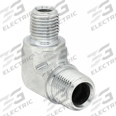 PARKER Metal Pipe Elbow: 90° Elbow, Steel, 1/4 in x 1/8 in - Hydraulic Threaded Extreme-Pressure Pipe Fittings