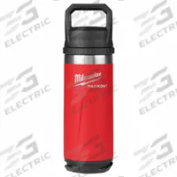 MILWAUKEE Insulated Bottle: 18 oz Capacity, Red, Metal, 10 3/8 in Overall Ht, 3 1/16 in Overall Dia (MPN 48-22-8382R). Key specifications — Brand: MILWAUKEE.