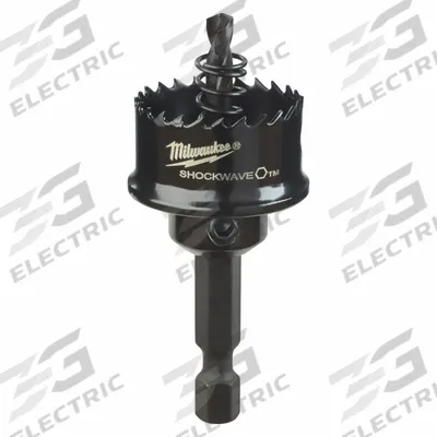 MILWAUKEE Hole Saw: 1 in Saw Dia., 8 Teeth per Inch, 1/8 in Max. Cutting Dp, Bi-Metal - Multi-Material-Cutting Hole Saws with Attached Arbor