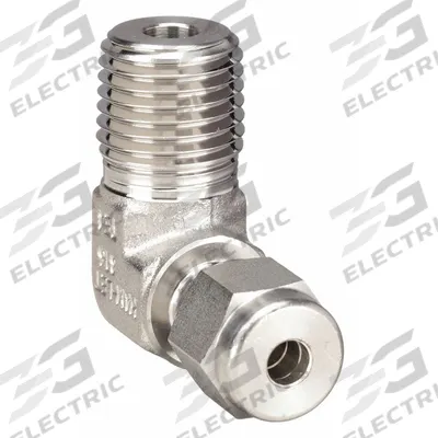HAM-LET Compression Fitting Elbow: 6 mm OD x 3/8 in Pipe Fitting Size - Double-Ferrule Stainless Steel Fittings