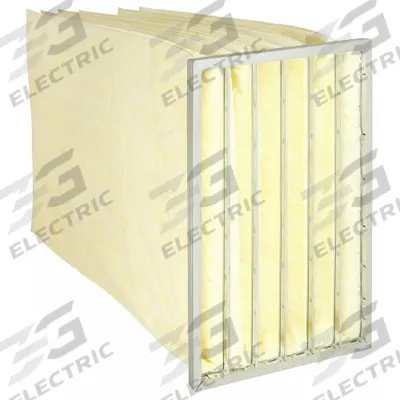GRAINGER Pocket Air Filter: 24 in x 24 in x 22 in, MERV 14, Yellow, Fiberglass - MERV 14 Pocket Air Filters
