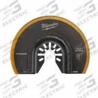 MILWAUKEE Oscillating Tool Blade: 3 1/2 in Blade Wd, 2 5/8 in Overall Lg, Flush Cutting, Bi-Metal (MPN 49-25-1271). Key specifications — attr1097568: Flush Cutting; attr1097557: MILWAUKEE; attr1097582: Drywall.