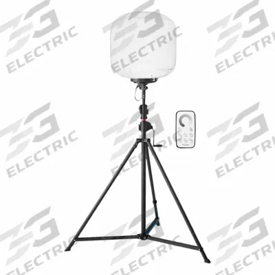 E-Z UP Balloon Light: 102,000 lm Max Brightness, LED, 4 Brightness Levels, 1 Lamp Heads - Tripod Stand Lights