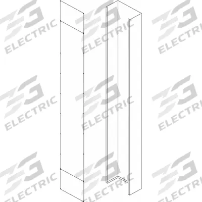 INSTOCK Pipe Enclosure: 6 in Overall Lg, 18 in Overall Wd - Lab Furniture Supports