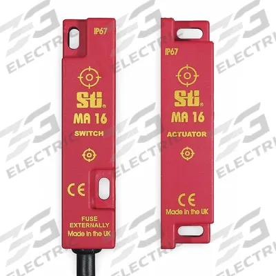 OMRON Magnetically Actuated Safety Interlock Switch: MA Series, 2NC, 9.84 ft Cable Lg - AC Safety-Interlock Switches
