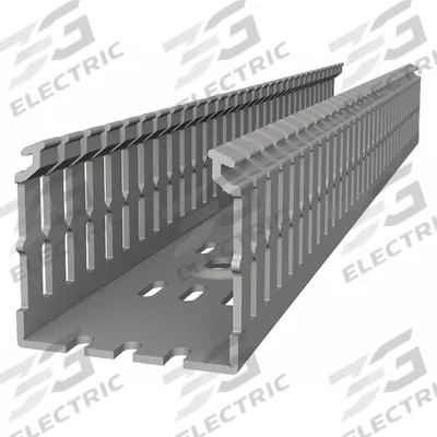 THOMAS & BETTS Wiring Duct: 1 1/2 in Nom Wd, 3.5 in Slot Ht, 4 in Nom Ht, 0.2 in Slot Wd - Screw-Mount Slotted Wiring Ducts & Snap-On Covers