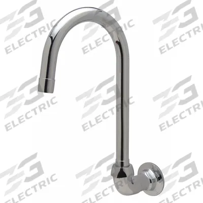 ZURN Spout: AquaSpec, Spout, Gooseneck, Rigid/Swivel Spout, Brass, Chrome, 2.2 gpm Flow Rate - Gooseneck Faucet Spouts