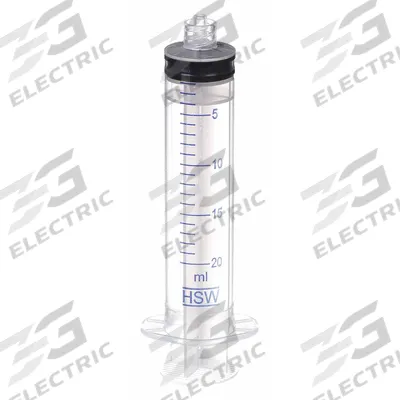 HENKE-JECT 3-Part Disposable Syringe: 20 mL Capacity - mL, Luer Lock, Polypropylene - Luer Lock Syringes