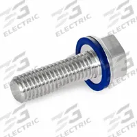 Hygienic Hex Head Screws: Stainless Steel, Partially Threaded, M10, 26 mm Min Thread Lg, Grade 316L (MPN 1581-M10-60-MT-H). Key specifications — Brand: JW WINCO; Washer Type: FDA-Approved Pre-Mounted Sealing.