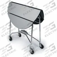 LAKESIDE Room Service Table Cart: 30 in Overall Ht, Round, 40 in Overall Dia, 1 in Top Thick, Silver (MPN 415). Key specifications — Brand: LAKESIDE.