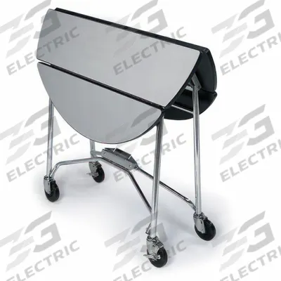 LAKESIDE Room Service Table Cart: 30 in Overall Ht, Round, 40 in Overall Dia, 1 in Top Thick - Room Service Tables