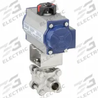 APPROVED VENDOR Pneumatically Actuated Two-Way Ball Valve: 3/4 in, 316 Stainless Steel, Three-Piece (MPN 90C.75C/52-5SC-XX). Key specifications — 3-A Compliance: Meets 3A Sanitary Standards; Average Surface Roughness (Ra): < 0.6 micron; Brand: APPROVED VENDOR; Pilot Solenoid Voltage: Not Included.