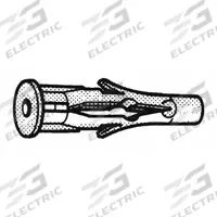 Hollow Wall Anchor: 5/16 in Dia, 1/4 in Overall Lg, #6 to #8 Thread Size, Plastic, Plain, 100 PK (MPN U63270.000.0025). Key specifications — Compatible Material: Plaster; System of Measurement: Inch; Wall Anchor Type: Toggle Bolt Anchor; Brand: APPROVED VENDOR; Anchor Type: Toggle; Finish Type: Plain.