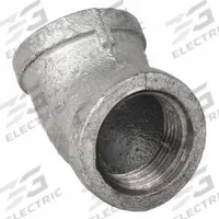 APPROVED VENDOR Metal Pipe Elbow: 45° Elbow, 1/4 in x 1/4 in, Malleable Iron (MPN 5P831)