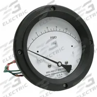 MIDWEST INSTRUMENT Differential Pressure Gauge & Switch: Back, 1/4 in NPT Female, 120, 4 1/2 in Dial (MPN 120SC-00-O-AA-15P). Key specifications — Sensor Type: Piston; Series: 120; Housing Material: 316 Stainless Steel; Certificate of Calibration: Not Included; Gauge Accuracy: ±3-2-3%.