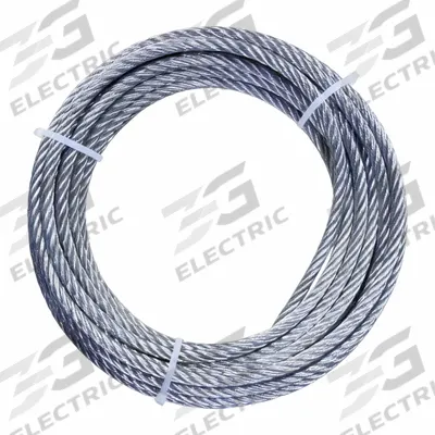 APPROVED VENDOR Wire Rope: Stainless Steel, 7 x 19, 2,400 lb Working Load Limit - Corrosion-Resistant Stainless-Steel Wire Rope