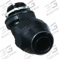 Liquid-Tight Conduit Fitting: Plastic, 3/8 in Trade Size, Insulated, 45° Elbow (MPN LT438P). Key specifications — Insulated: Insulated; Box Connection: 1/2 in MNPT; Hazardous Location Rating: Class I, Division 2; Brand: THOMAS & BETTS.
