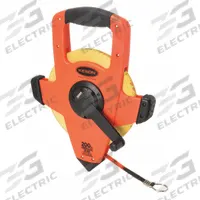 KESON Long Tape Measure: Assisted, OTRS1810200E, SAE/Engineers Scale, 200 ft, 1/8 in, Plastic, Auto. Key specifications — attr939846: OTRS1810200E; attr939849: Fiberglass; attr939859: Loop; attr939850: Double-Sided; attr939855: 1/8 in; attr944023: Ring End; attr940484: KESON; attr985224: Plastic.