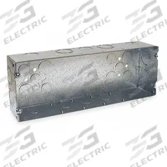 RACO Electrical Box: Steel, Steel - Multigang Rectangular Material & Nominal Size, 5 Gangs (MPN 944). Key specifications — Brand: RACO; Bracket Style: Without Bracket; Clamp Style: Without Clamps.