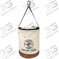 KLEIN TOOLS Bucket Bag: 22 in H, Off-White, Canvas, 1 Pockets, Zipper, Single Handle With Snap Hook (MPN 5104CLR22). Key specifications — attr1118525: KLEIN TOOLS; attr1125037: Off-White; attr1118507: Single Handle With Snap Hook; attr1125041: Canvas; attr1203718: Yes.