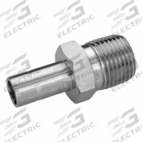 HAM-LET Compression Fitting Adapter: 3/8 in OD x 1/8 in Pipe Fitting Size, Tube x MNPT (MPN 739LM SS 3/8 X 1/8). Key specifications — Series: Let-Lok; Compatible Fitting Brands: Parker A-LOK; Brand: HAM-LET.
